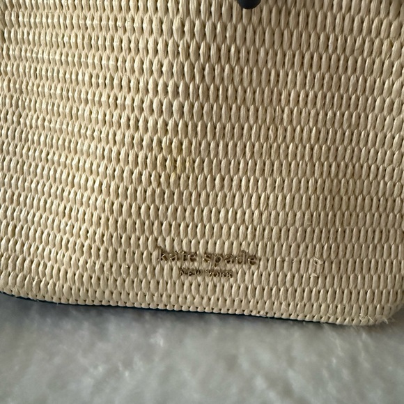 Kate Spade New York Eva Straw Small Bucket Bag - Picture 7 of 13